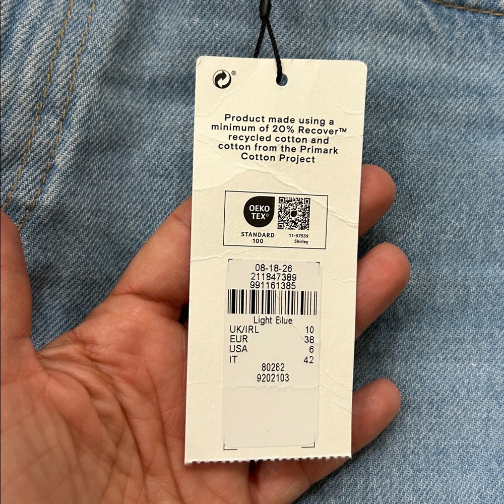 NWT - PRIMARK 100% cotton The Barrel Mid-Rise Jeans - Picture 4 of 10